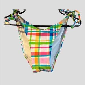 Colorful Plaid Bikini Bottom